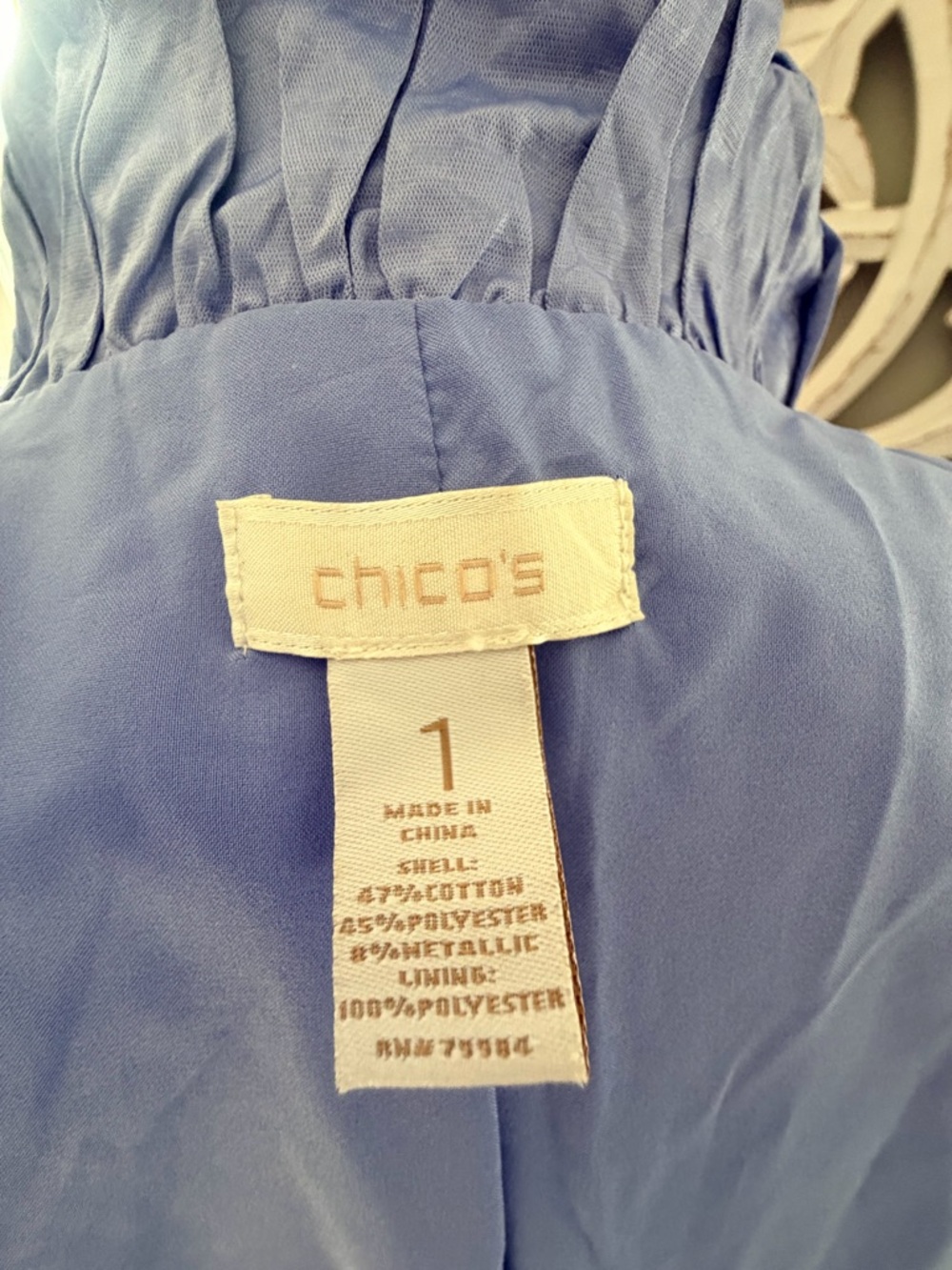 Chico’s Textured “Sally” water resistant jacket – Size 1 (fits like a medium) - Picture 7 of 8